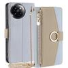 For Xiaomi Civi 4 Pro 5G/14 Civi 5G Leather Case Zipper Wallet Stand Phone Cover with Mirror Function