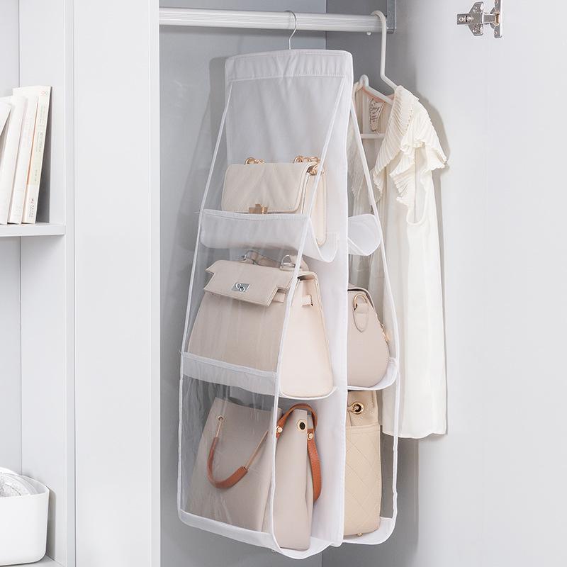 Hanging Fabric Closet Organizer: Dustproof Wardrobe Storage Rack for Door or Dormitory.