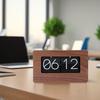 TOPINCN Flip Clock, Retro Desktop Ornament, Flip Clock, 24-Hour Display, Wooden Table Clock