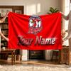 Sydney Roosters (1) Coperta Personalizzata con Nome Morbida Accogliente Regalo per Divano Letto Divano Decorazione per la Casa
