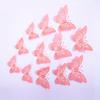12Pcs/Set Red Blue Pink 3D Hollow Butterfly Wall Stickers For Wedding Home Decoration Living Room Decor Art Butterflies Decals