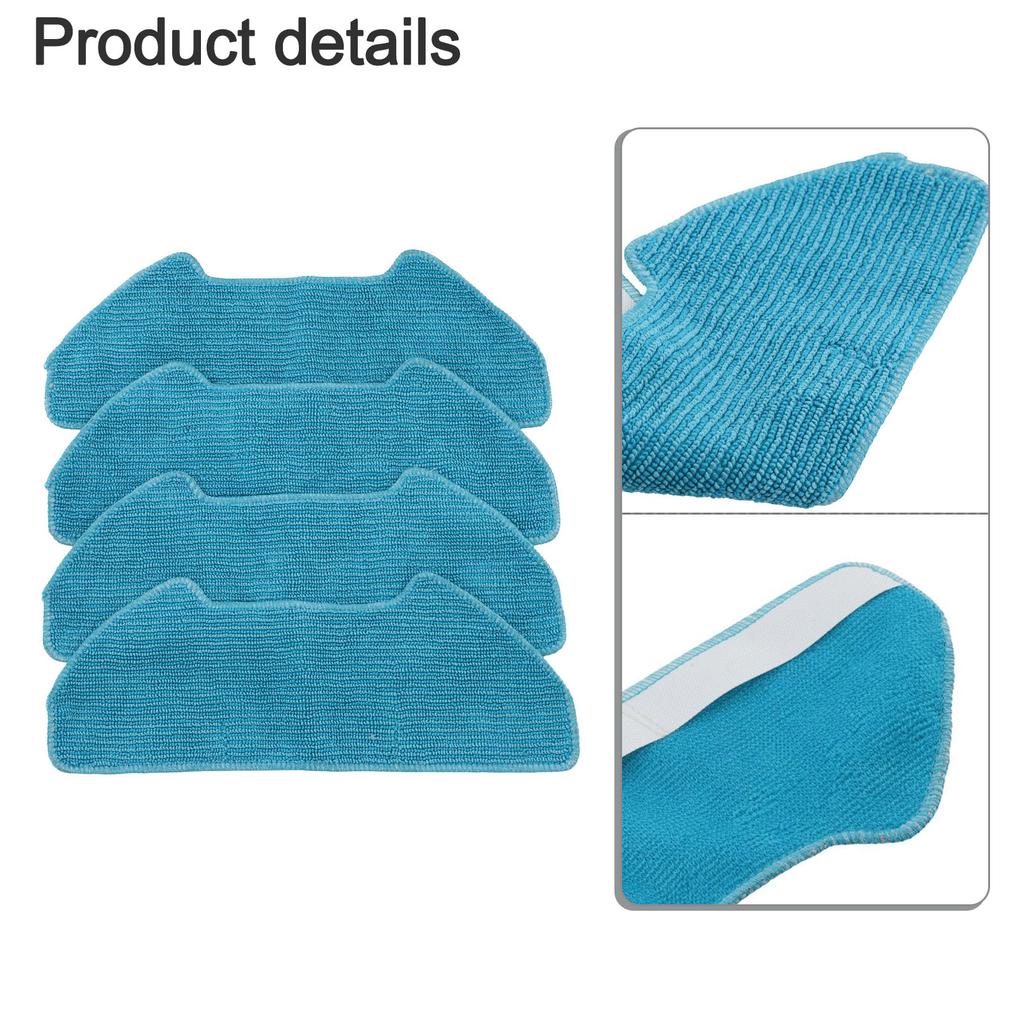 For Redkey R10 Robot Vacuum Cleaner Mop Cloth Spare Parts 4 or 10 Pack Microfiber Cloths for Regular Floor Cleaning and Hygiene