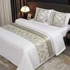 Light Luxury High-end Hotel Bed Flags Vintage Decorative Scarves Bedding Same Style Pillowcase European Style Wedding Room Home Decorat Bed Tail Towel