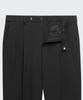 MUSINSA STANDARD Real Wide Hidden Banding Slacks [Gunmetal]