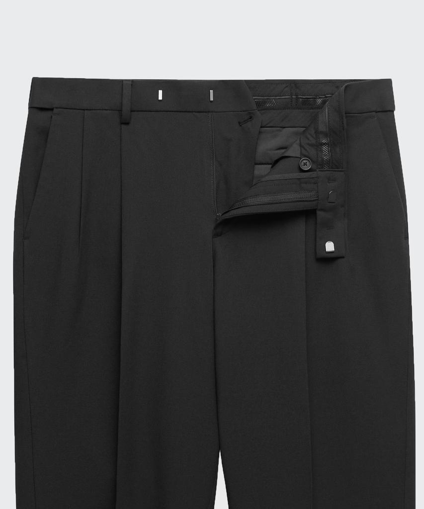 MUSINSA STANDARD Real Wide Hidden Banding Slacks [Gunmetal]