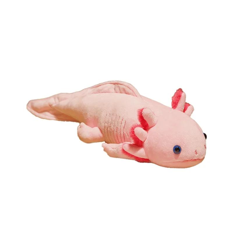 Kawaii Colorful Axolotl Plush Toy Cute Salamander Stuffed Animal Soft Long Pillow Kids Gift