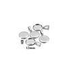 10pcs Fit 10 12 16 20 30mm Stainless Steel BlankCabochon Cameo Base Settings Tray Bezels Pendant Charms for DIY Jewelry Making