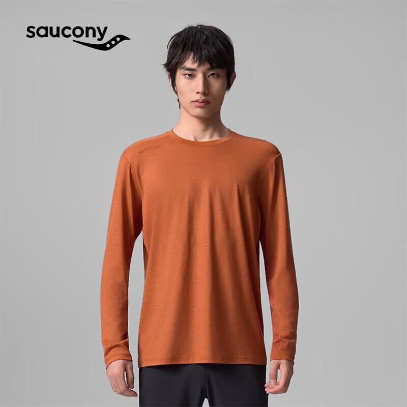 Saucony Men s Merino Wool Long Sleeve Crew Neck T-Shirt M