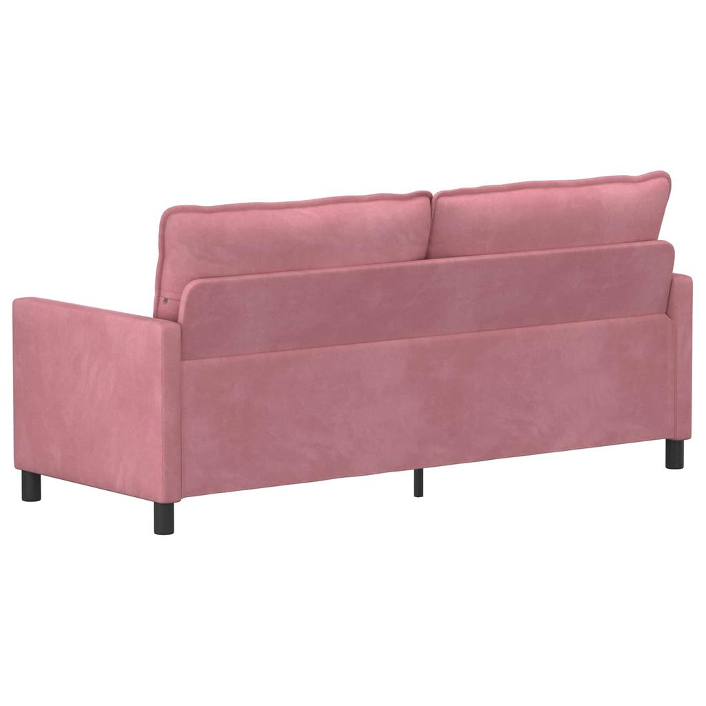 Pink Sofa 196 X 81 X 87.5 Cm Velvet