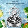 Solar Car Aroma Diffuser: Time Flies Steering Wheel Perfume Holder Ornament