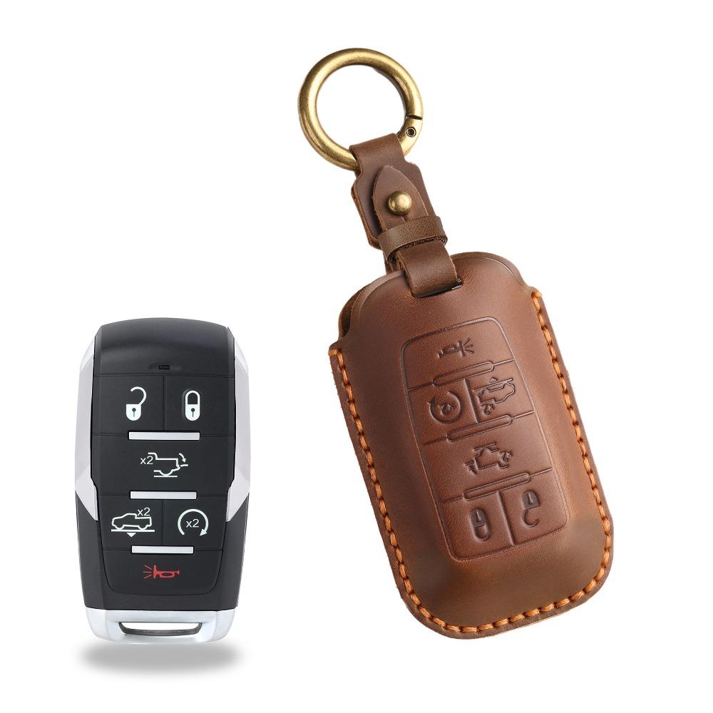 Vintage Key Cover for North American Cars Universal Fit GMC Dodge Ram Handmade Leather Key Fob Protector