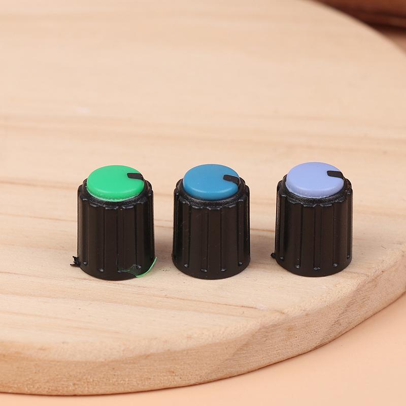 20Pcs Dual Color Knob 10X12Mm Small Volume Adjustment Hat Flower Shaft Hole 6Mm Potentiometer Volume Switch Caps Control Knob