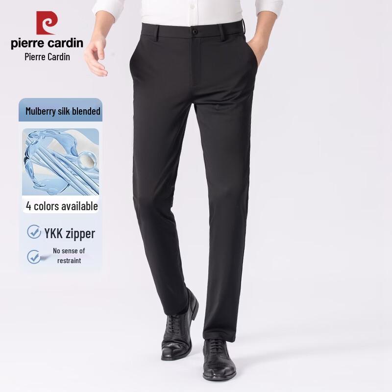 

Мужские повседневные брюки прямого кроя Pierre Cardin из смесовой шелковой ткани 29