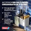 Organiseur d'évier - tesa - adhésif - plastique abs - montage sans perçage