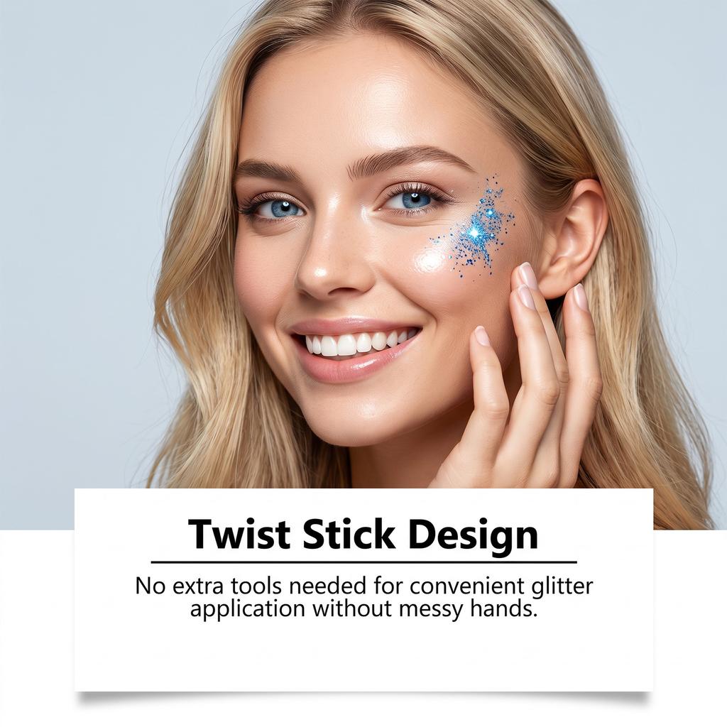 Halloween Shimmer Makeup Stick Blue Face and Body Glitter