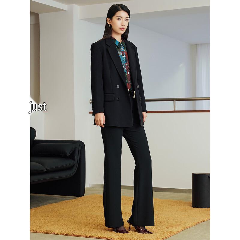 JUZUI Women's 2025 Spring Minimalist Slit Flared Commuter Pants