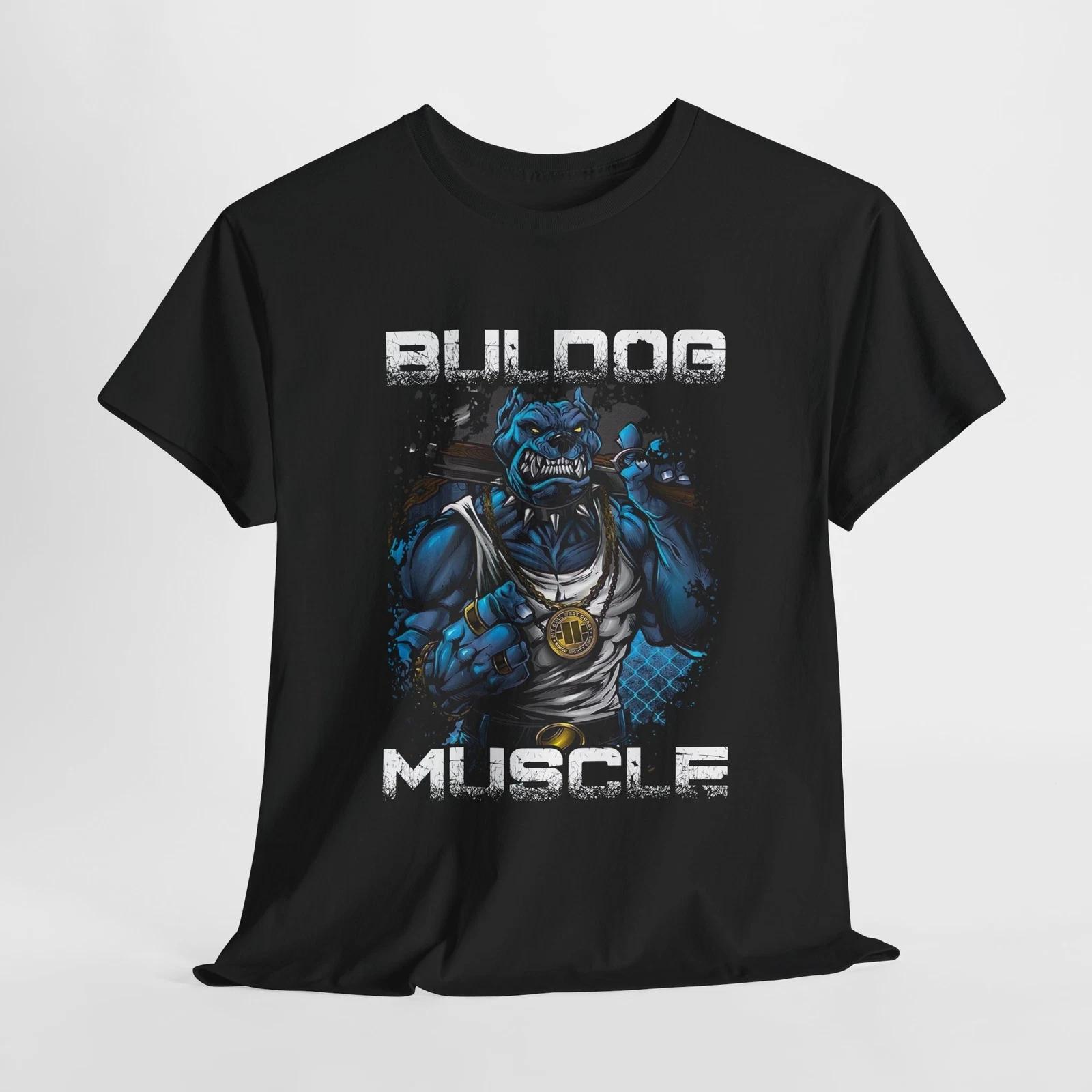 Buldog muscle T-Shirt | Fitness Lifestyle Tee | Workout Motivation Shirt L
