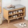 2-in-1 Shoe Change Stool - Soft Cushion Cabinet for Entryway