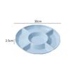 Flower Shape 5-Grid Divided Plate Reusable Plastic Food Storage Tray Durable Snack Container Household Dinner Plate