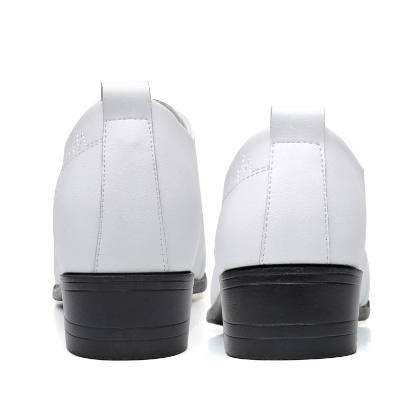 Boty na podpatku pro muže, společenské boty, zvýšené pánské formální boty pro podnikání, mladistvé pánské oblekové svatební oxfordky