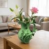 Decorative Butterfly Relief Vase Matte Finish 3D Embossed Vase Dried Flower Vase  Farmhouse Decor