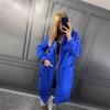 Plus Size Atumn Winter Fashion Women's Elegant Loose Warm Coat Ladies Splicing Casual Commuting Style Hooded Zipper Hoodie