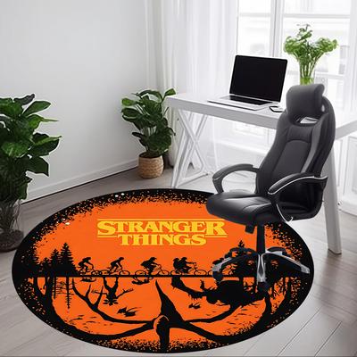 1pc Stranger Things Chair Carpet for Office, Non Slip, Soft and Durable Office Rug for Interior Decoration