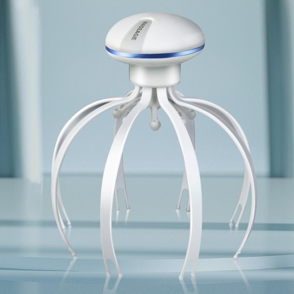 Unblock Headache Electric Head Massager Fit The Body Frequency Stress Relief And Fun Scalp Massager Portable Multi-Functional синий