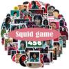 Squid 50pcs Game Stickers Round Six 456 Laptop Skateboard Guitar Phone Bike Car