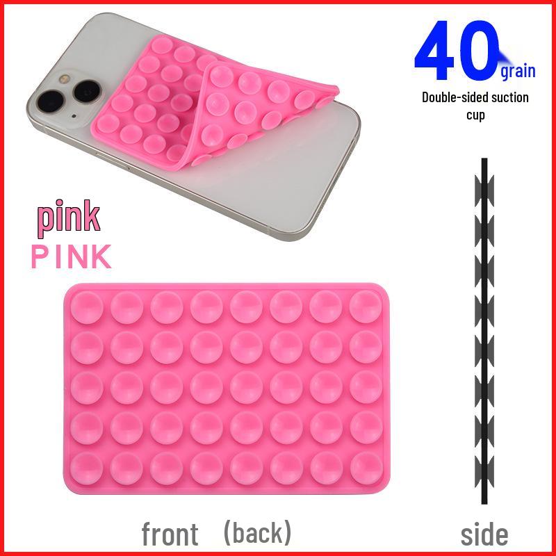 Double-Sided 40-Suction Cup Silicone Phone Holder: Strong Adhesive, Non-Slip Design