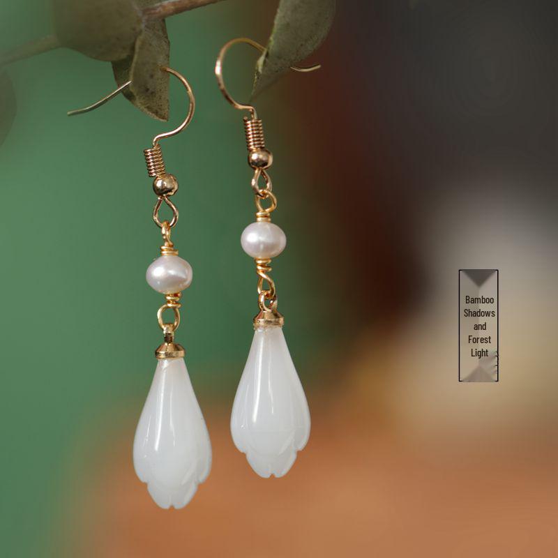Lily of the Valley Hanfu Pendant Earrings - Ancient Style Cheongsam Accessories for Women
