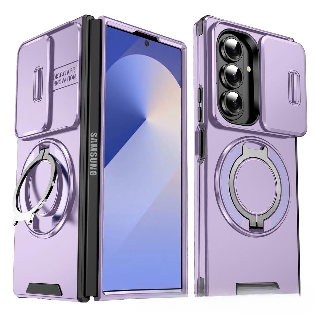 Samsung Z Fold7 Folding Mobile Phone Case Pick Up and Passenger Push Window Rotating Bracket Flip7 Car Magnetic Protective Cover