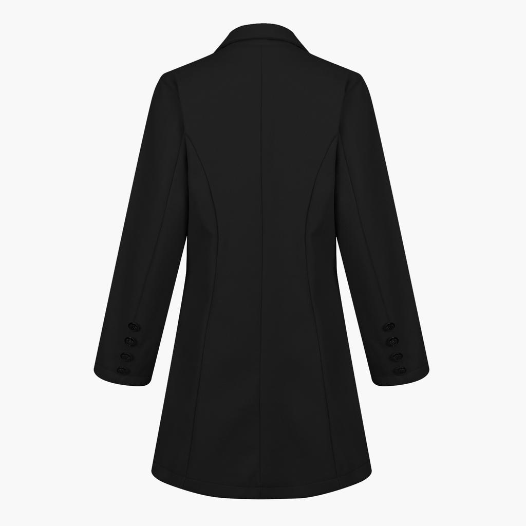 Damen- Und Winter Langärmeliger Anzug Kragen Zweireihige Neko-Jacke