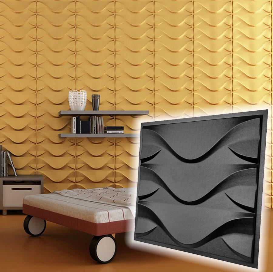 Plastic mold for the manufacture of 3d panel "Marshmalloy"(3D mold for decorative wall panels for gypsum and concrete) Wall decor.