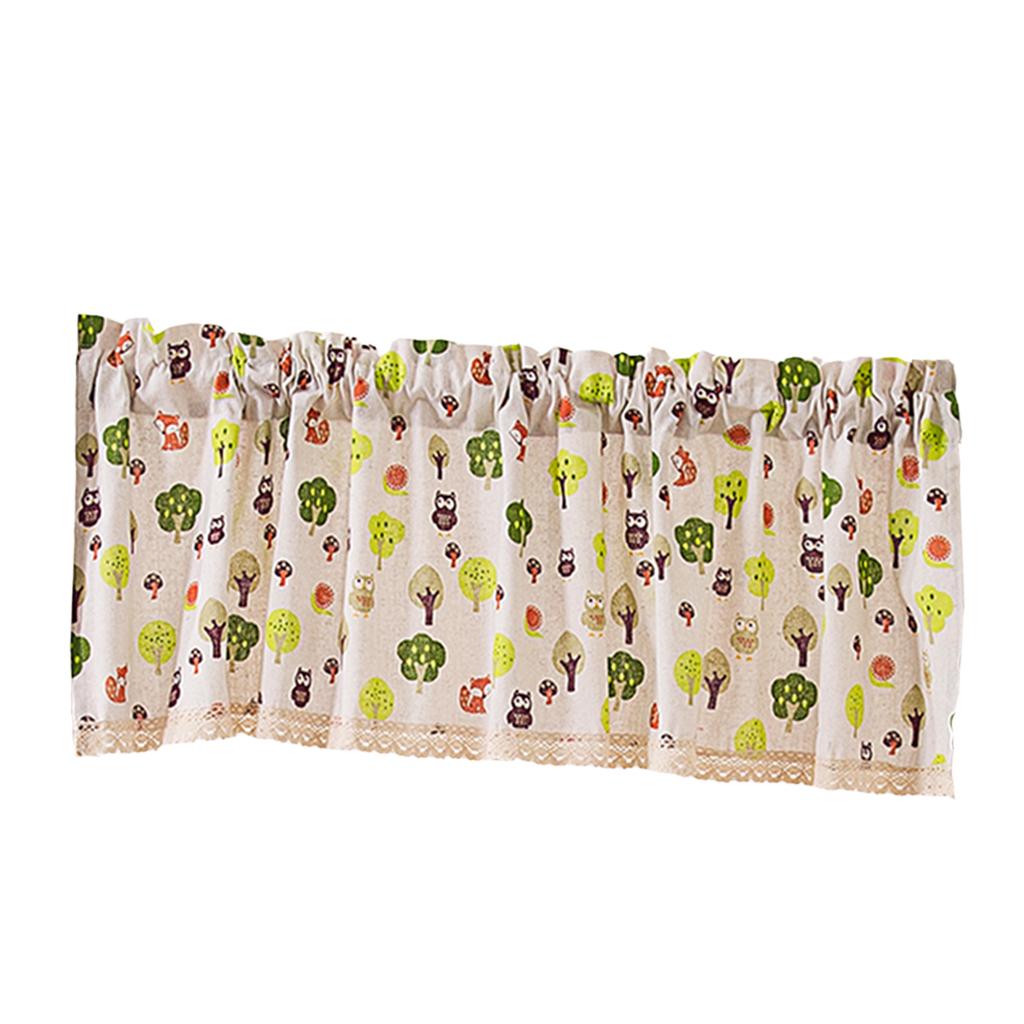 

Cafe Window Curtain Semi-Sheer Kitchen Curtain Tier Forest Fairy - 137x76cm
