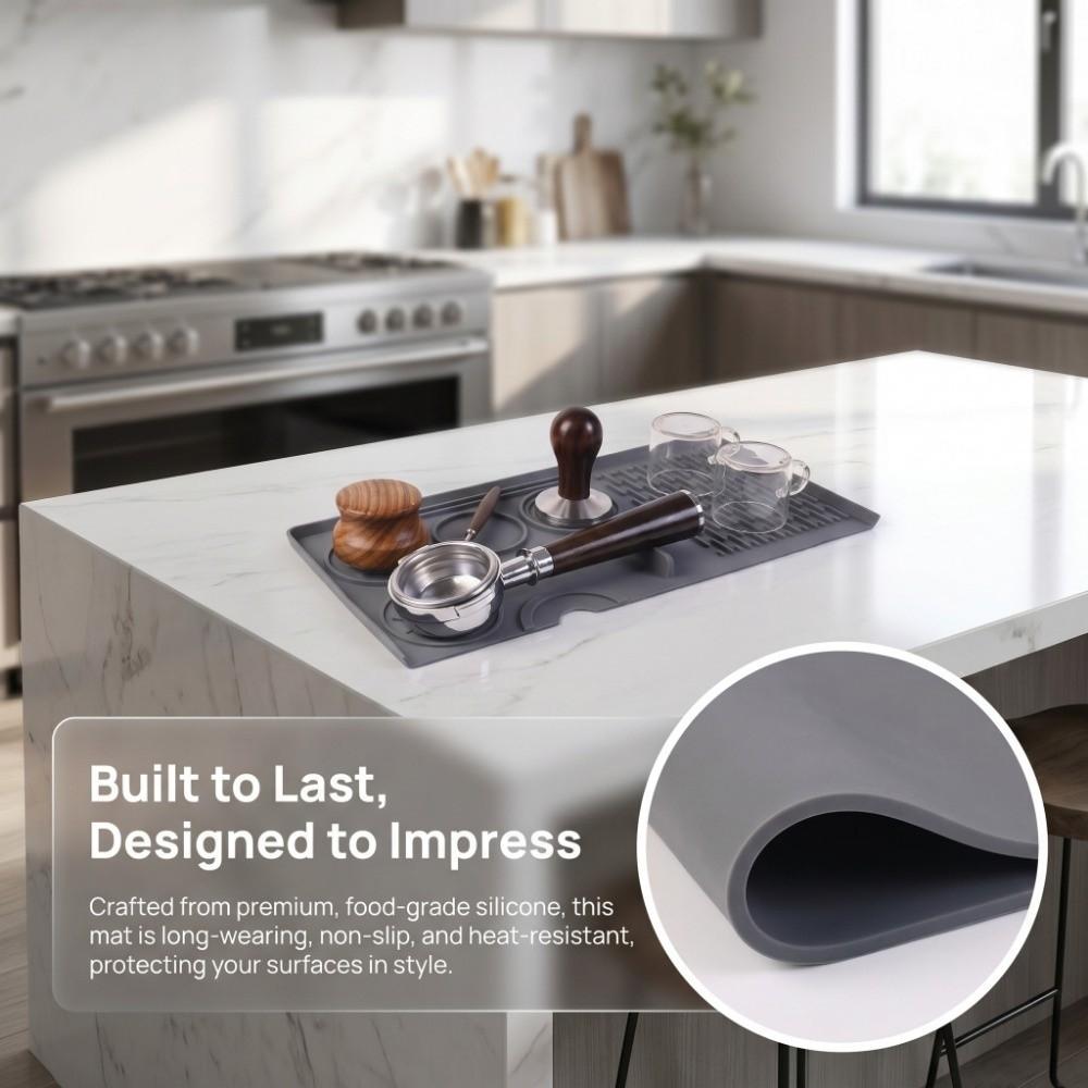 Waterproof Espresso Tamping Mat Silicone Portafilter Silicone Pad Coffee Tamper Mat Home Use