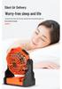 Rechargeable USB Tent Fan with LED Light - Portable, High Power for Camping