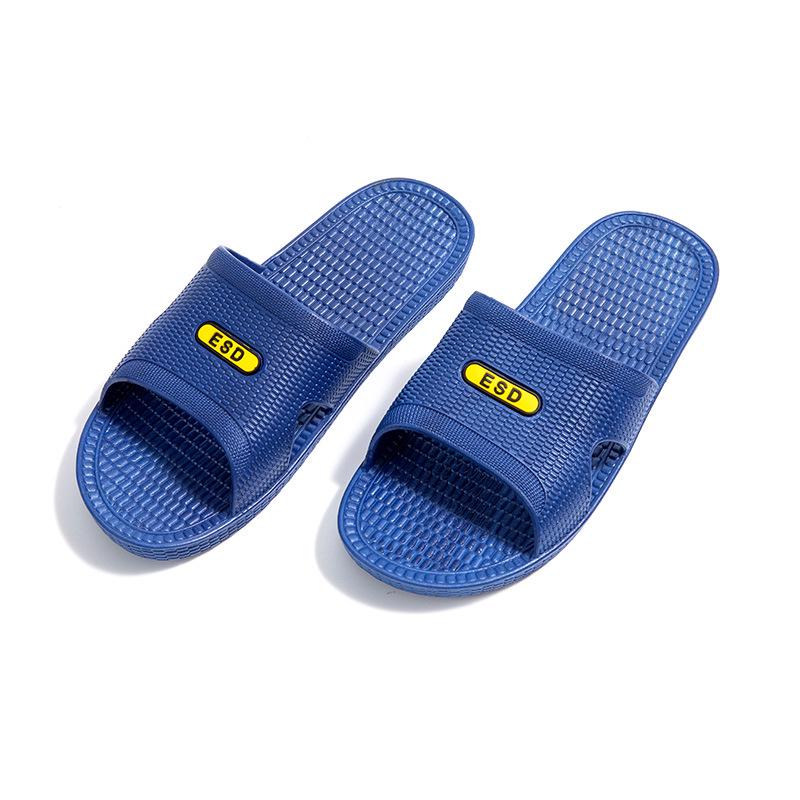 

Антистатичні синьо-чорні безпилові SPU шестиотвірні закриті капці Size 38 (240)