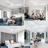 IRALAN Household Ceiling Fan With Lights Six-speed Wind Infinitely Dimming Home Appliances  Silent DC Motor For Room Decoration