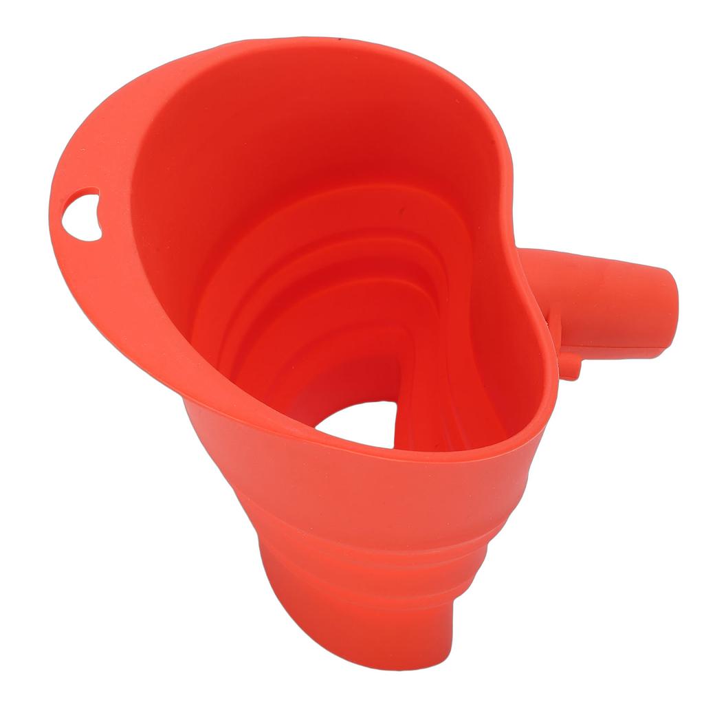 Flour Funnel for Stand Mixer Foldable Wide Opening Mixer Flour Funnel Attachment Silicone Red