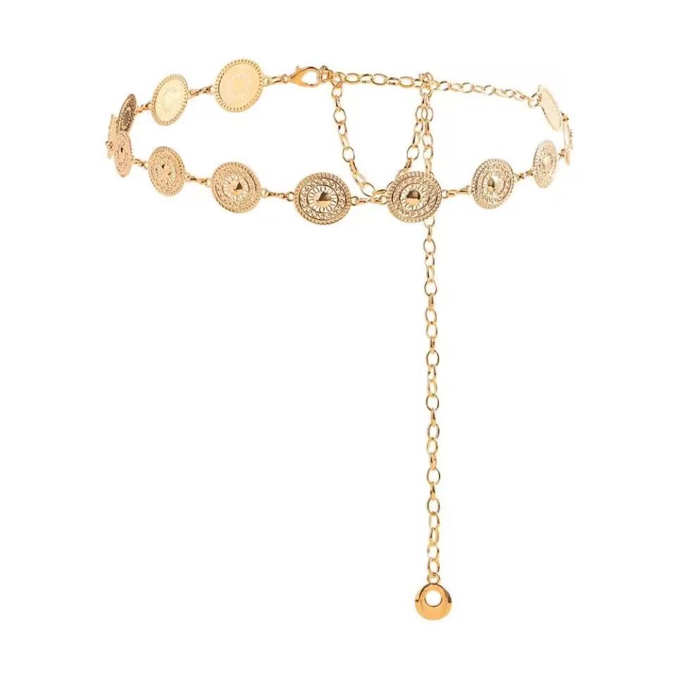 Adjustable Single Layer Metal Waist Chain for Women - European & American Style