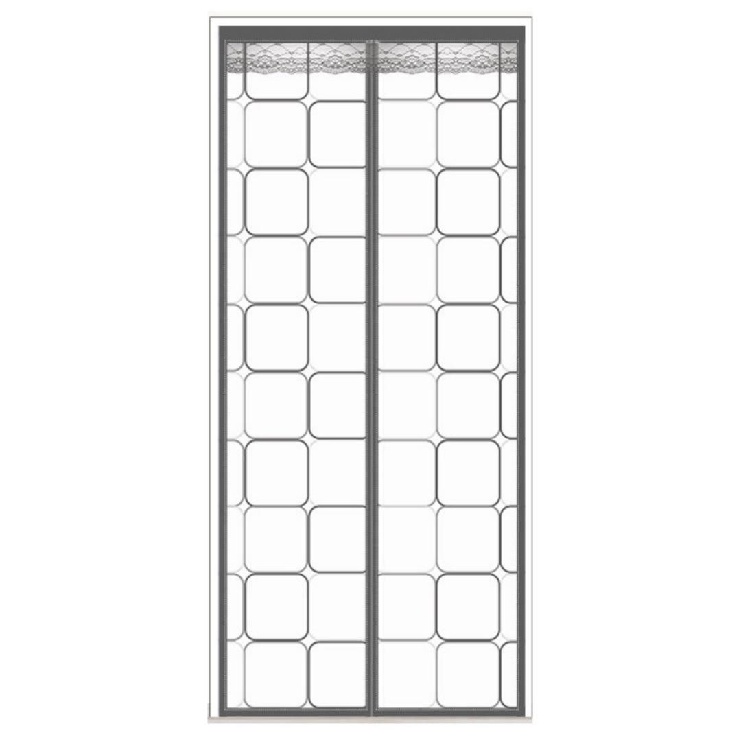

36 in. x 83 in. White Insulated Vinyl Magnetic Screen Door with Heavy Duty Magnets and EVA Mesh Curtain United States