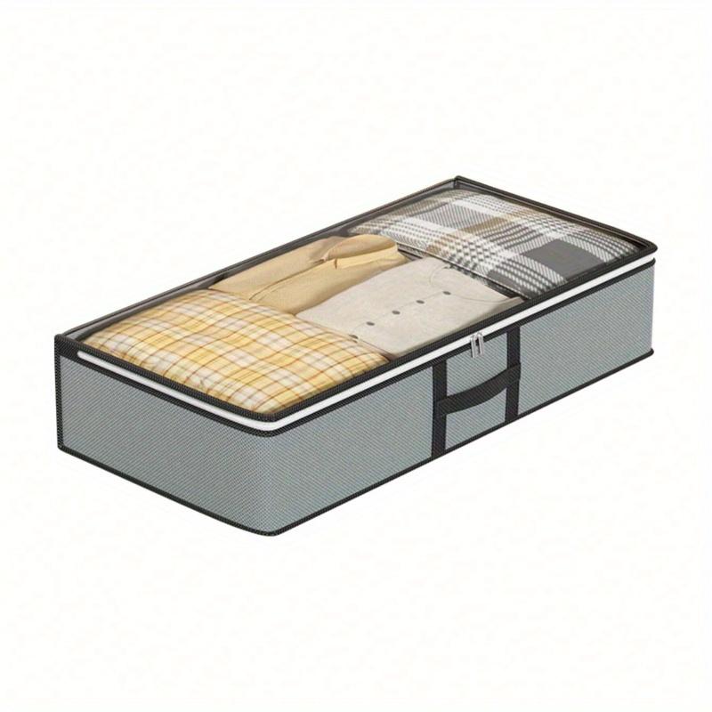 1PC Under-Bed Storage Bag, Flat Storage Bag, Drawer Storage Box, Wardrobe Finishing Bag, Moving Bag, Top Transparent Clothing Quilt Storage Bag