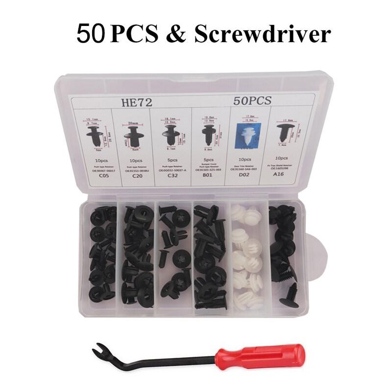 650Pcs Car Exterior Accessories Bumper Fastener Clips Plastic Clips Car Body Trim Clips Fasteners Push Retainer Kit with Most Popular Sizes