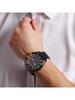 Fashionable men's quartz watch DZ4309 51mm black rose gold circular dial stainless steel wristwatch