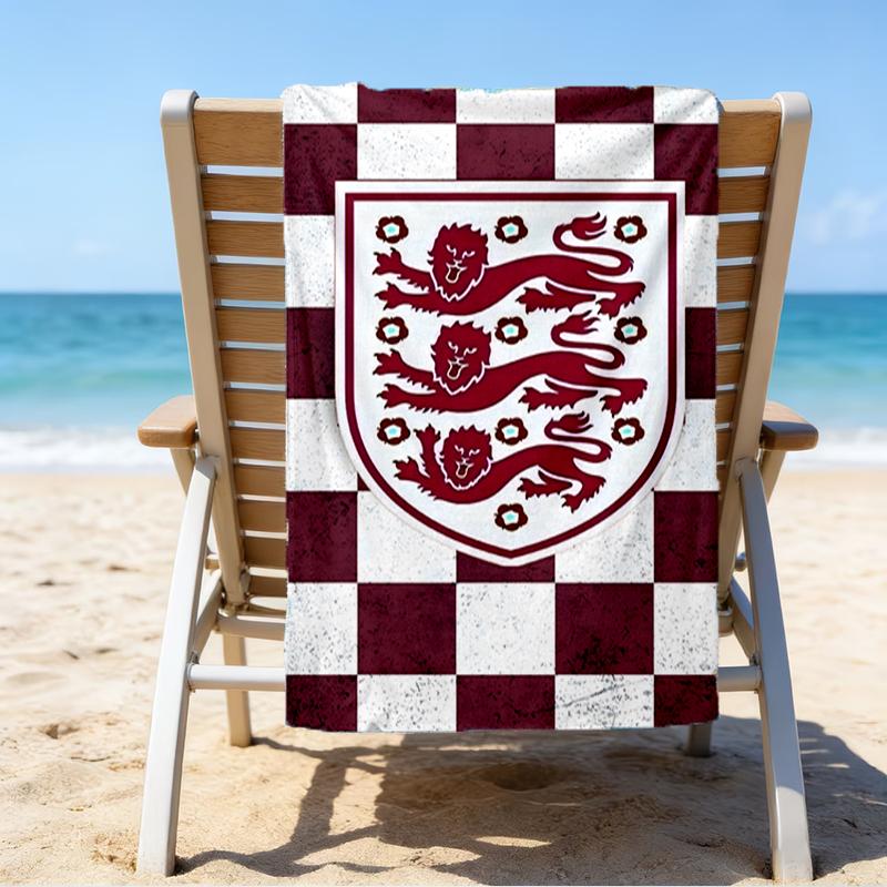 EnglCoat Of Arms Beach Towel - Soft, Absorbent Microfiber, Lightweight, Ideal for The Beach, Parties, Travel, Camping fan gifts
