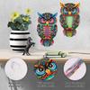 Metal Owl Wall Decor Outdoor Colorful Wall Sculpture Owl Ornament Exquisite Garden Decoration Fence Ornament For Garden Patio