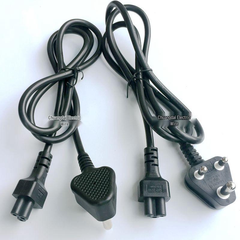 SANS164-1:2016 South African Power Cord with Figure-8 & Three-Pin C15 Connectors