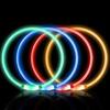 4 Light-up Dog Collars - Usb Rechargeable Light-up Puppy Collars Flashing Dog Walking Lights For Small, Medium And Large Dogs