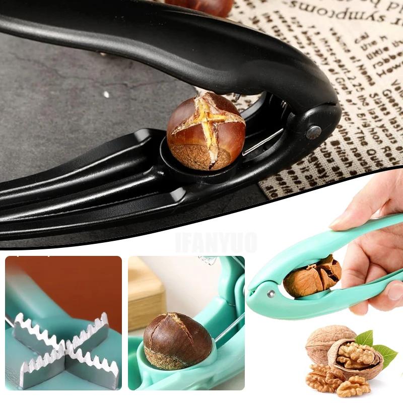 Stainless Chestnut Clip Machine Nutcracker Opener Tool Nuts Walnut Cutter Sheller Multifunctional Chestnut Shelling Cutter Steel